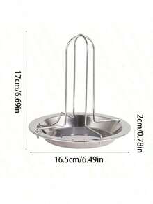 1个银色不锈钢烤鸡架，厨房火鸡架 - 銀色 - 查看 9