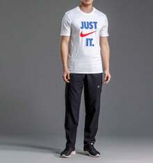 Nike Sportswear 字母印花圓領美式復古多巴胺短袖T卹 - 白色 - 查看 8