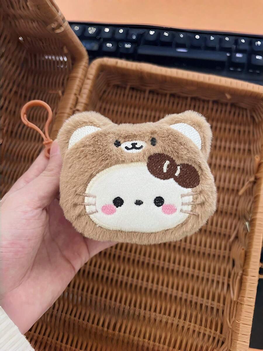 女士毛绒卡通零钱包，适合存放硬币，也可作为礼物送给朋友和女朋友。 - 彩色 - 查看 1