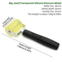 Roller, Solid Pressure Roller, Waterproof Roll Material Leather Edge Roller, Self-Adhesive Paper Bubble Removal Roller, Dual Bearings, Hand-Pushed Edge Roller, Leather Edging Roller, Woodworking Edge Banding Roller - Green - View 5