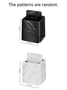 Marble Pattern Desk Trash Can, Brand New Minimalist Elegant Covered Garbage Bin, Suitable For Home, Bedroom, Living Room, Kitchen, Bathroom, Office, Dorm And Restroom - Easy To Clean And Maintain, Made Of Durable Plastic With Modern Aesthetic Design, Suitable For Bathroom Use. - Multicolor - View 10