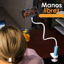 XISH Archy Soporte para Celular Brazo Flexible Universal Multiangulo Rotación 360 Mesa Escritorio Hogar Oficina con Brazo De Ajuste Clip Pinza Porta Celular BA1039 (Azul) - AZUL - Ver 2