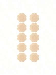 1/2 par de pétalos adhesivos de sujetador beige suave para levantar - Invisible sin espalda y sin tirantes, adecuado para bodas, ocasiones formales y fotografía, se puede usar debajo de vestidos, lavable a mano, almohadillas realzadoras de busto - Multicolor - Ver 25