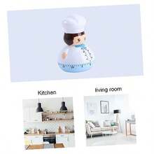 Amosfun 2 Piezas Temporizador mecanico pequeño Temporizador Digital Cocina pequeña es de Cocina Egg Timer mecánico Relojes Despertador para niños Chef - azulcielox2uds - Ver 5