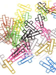 5/10pcs Random Color Cross Paperclips, Christian Study Supplies, Christian Journal Accessories, Bible Study Stationery, School Supplies - Multicolor - View 7
