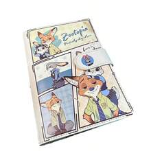 疯狂动物城 PU 皮革 A6 活页笔记本套装，高性价比多功能磁性笔记本/省钱工具 - 硬皮 - 查看 2