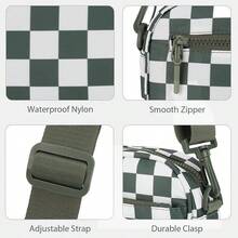 Small Crossbody Bags Checkered Purse For Women Nylon Shoulder Bag Cross Body Purse With Wide Strap  Cross Body Purse, Mini Crossbody Bags For Women Travel Purse, Shoulder Handbag Wallet With  Blocking Slots Quilted Wristlet Evening Cute Bag Charm For Gift - Xanh lá cây Mù sương - Xem 5