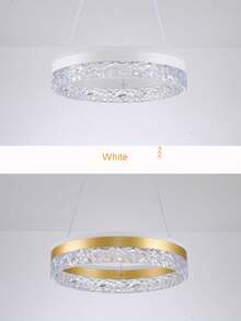 Cette nouvelle lampe suspendue de salle à manger ronde en acrylique hautement transparente a un schéma de couleurs haut de gamme et élégant, simple mais luxueux. Cette lampe suspendue montée au plafond convient aux salons et aux chambres à coucher, avec une hauteur réglable et trois options de couleur disponibles. - Multicolore - Voir 12