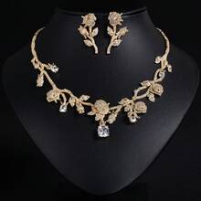 1 Set Women's Fashion Jewelry Set | Zirconia Inlaid | Rose | Necklace, Earrings Suitable For Women/Bride/Bridesmaid/Festival/Party/Wedding/Banquet | Gift - Jewelry Set - View 15