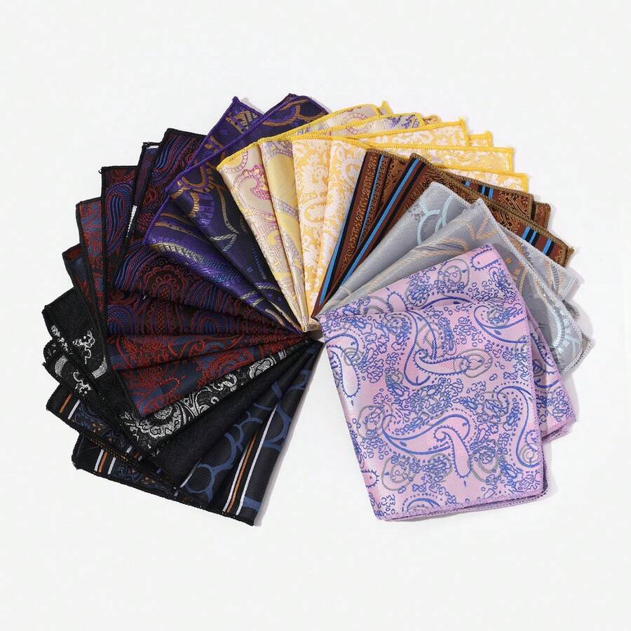 3pcs Men's Pocket Square/Handkerchief, Fashionable Polyester Accessories
