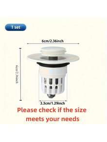 1pc Pop-Up Bathroom Sink Drain Stopper - Multifunctional Pressure Filter, Durable Plastic Material, Bathroom Sink Anti-Clogging, Essential Drainage Accessory, Sink Drain Filter, Household Hair Catcher, Restaurant Kitchen Food Debris Strainer, Bathroom Accessories & Small Tools/Bathroom Essentials, Modern Bathroom Elegant Design, Bathroom Sink Accessories - Multicolor - View 4