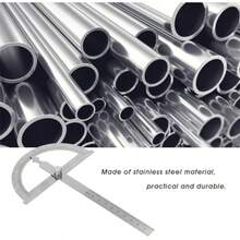 Goniómetro de Protractor de Acero Inoxidable Preciso con una Regla de 15 Cm para una Medición de ángulo Preciso Medidor de Buscador de ángulo de 80 * 120 Mm para Uso versátil: - 120150 mm - Ver 6