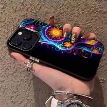 Funda de teléfono de Halloween 1 pieza Diseño de calavera de lujo mate negro humo Funda de teléfono a prueba de golpes con protección de lente de agujeros finos, compatible con Apple/Redmi/Infinix/Vivo a prueba de agua y resistente a arañazos, compatible con iPhone 17, 17 Pro Max, 17 Air, 16, 16 Plus, 15, 14, 13, 12, 11, XS, XR, X, 7, 8 Plus, Pro Max, Mini, 13 Pro Max, 16 Pro Max - Negro - Ver 2