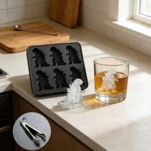 1pc Monster Ice Mold, Amazingly Sharp And Detailed Carving - The Smooth Black Silicone Material Creates A Premium Feel, While The Iconic Monster Shape Can Add A Touch Of Fun To Any Beverage. A Must-Have For Whiskey Enthusiasts, This Etsy Find Seamlessly Blends Playfulness And Quality. - Multicolor - View 5