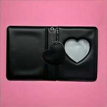 1pc Heart-Shaped Hollow Mirror Photo Album, Ideal For Idol Fans Collection, Can Store Photos, Cards, Movie Tickets, Business Cards, Etc. - Multicolor - View 3