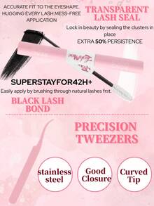 680PCS/1360PCS Spiked Faux Mink Individual Eyelashes, T50+80D+100D+120DD Mixed Styles, D/DD Curl 0.31–0.63inch Mixed Length, 0.07mm Ultra-Thin Dense Voluminous & Wispy Russian Volume Lashes, Natural Soft Reusable DIY Eyelash Extensions, With Lash Glue, Tweezers & Brush, Lash Clusters, Eyelash Clusters, Individual Eyelashes, Lashes, Fake Lashes, Suitable For Daily Makeup, Party, Cosplay, Stage, Wedding, Christmas, Halloween, New Year's, Valentine's Day, Beauty & Health, Festive Glam Beauty, Makeup Essentials - 黑色 - 查看 8