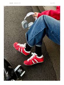 Women Canvas Shoes - Red - View 5