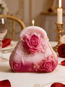 1个3D奢华手提包造型蜡烛模具 - 适用于香薰/石膏/粘土，适合婚礼季/情人节/母亲节/生日/圣诞节/感恩节等场合，送给她的礼物 - 白色 - 查看 2