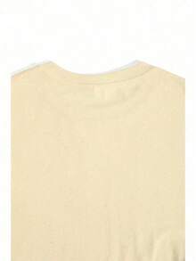 Vintage Streetwear 220g T Shirt 1pcs Retro Graphic 100% Cotton Y2K Swag Men Clothes, Double Sided Star And Flame Graphic TShirt, Cosmic Style Digital Printed T Shirt Gifts For Men - Apricot - View 7