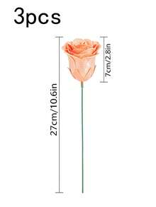 20/10支闪亮玫瑰花束，DIY人造闪光玫瑰花束，红色塑料假玫瑰，人造玫瑰，永不凋谢的闪亮人造玫瑰花束，适用于周年纪念、订婚、结婚礼物、家居装饰、办公室厨房装饰、派对装饰、房间装饰、情人节装饰、母亲节装饰、情人节礼物、生日礼物、毕业礼物（不含礼品袋） - 彩色 - 查看 22