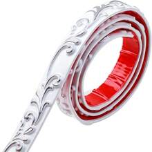 1pc/39.37in Flexible Decorative Trim Line, 3D PVC Self-Adhesive Decorative Soft Line, Baseboard Ceiling Decor Line, Wall Sticker Home Decor