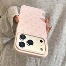 GUCADI 1pc Frosted Powder Pink Apple 17 ProMax Phone Case, Compatible With Iphone 15, 16, Cute, Girly, Creative, Geometric, Korean Style, Cartoon, Niche, Ins Style - Pink - View 10