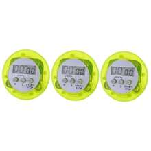 Alipis 3 Piezas cronógrafo Temporizador de Cocina Ruidoso alimento Egg Timer Temporizador portátil Despertador de Cocina Temporizador de Cocina magnético número Temporizador electronico - Verde - Ver 7