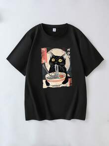 Plus Size T-Shirts - Black - View 8