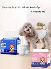 Disposable Leak-Proof Dog Diapers,10pcs/Pack For Female Dogs, 12pcs/Pack For Male Dogs, Upgraded Super Absorbent,Diapers For Dogs Or Cats,Cleaning Supplies For Male And Female Dogs,Disposable (Diapers, Pads, Sanitary Napkins, Pants) - Multicolor - View 10