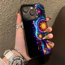 Funda de teléfono de Halloween 1 pieza Diseño de calavera de lujo mate negro humo Funda de teléfono a prueba de golpes con protección de lente de agujeros finos, compatible con Apple/Redmi/Infinix/Vivo a prueba de agua y resistente a arañazos, compatible con iPhone 17, 17 Pro Max, 17 Air, 16, 16 Plus, 15, 14, 13, 12, 11, XS, XR, X, 7, 8 Plus, Pro Max, Mini, 13 Pro Max, 16 Pro Max - Negro - Ver 3