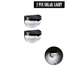 Conjunto de 6 luzes solares externas para cerca, deck e parede, com função liga/desliga automática, design durável em plástico resistente às intempéries, bateria de 600mAh e suporte semi-embutido. Ideais para cercas, pátios, quintais, degraus de garagem, escadas e iluminação solar para cercas. - Casca Preta - Ver 12