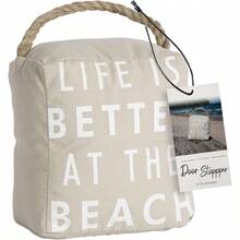 Pavilion Gift Company 72152 - Tapón para puerta en la playa 5 x 6 pulgadas color bronceado beige blanco - Bronceado - Ver 1