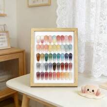 1个木制指甲油展示架，美甲艺术展览架，指甲油和凝胶指甲油展示板 - 彩色 - 查看 4
