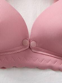 3pcs/Set Women's Front Closure Wireless Comfortable Breathable Nursing Maternity Bras, Multi-Color - Multicolor - View 4