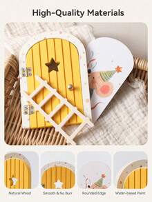 Nursery Decor - Dreamlike Fairy Mouse Castle Gate, Exquisite Ornament, Birthday Gift, Bless, Cute Animal Doll House Decor, Fairy Tale Gate, Thanksgiving Christmas Gift, Tooth Fairy Wishing Gate - Multicolor - View 5