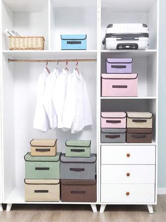 1 st hopfällbar förvaringslåda, stor bärbar klädförvaringsbehållare - perfekt för platsbesparing, klädorganisation, dekorativa accenter, höstdekor, högtidsdekor, rumsdekor, heminredning, sovrumsinredning