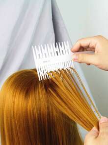 1把双面挑染梳，纯色，简约分发梳，适用于家庭和美发沙龙的染发工具 - 彩色 - 查看 1