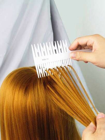1PC Double-Sided Pick Dye Comb Solid Color Simple Hair Separation Dye Comb Suitable For Hair Dyeing Tools At Home And Hair Salons