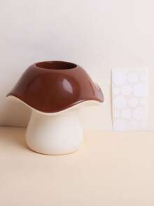 1pc Plant-Shaped Mushroom Pen Holder, Stylish Pen Holder That Makes Organizing And Accessing Pens Convenient, For Stationery Storage And Desk Decoration(With Sticker) - Multicolor - View 10