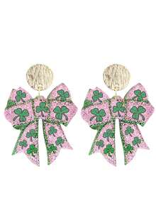 1 Pair Shiny Acrylic Boots With Bow Element, Suitable For St. Patrick's Day Accessories, Unisex, Suitable For Everyday Wear - Multicolor - View 8