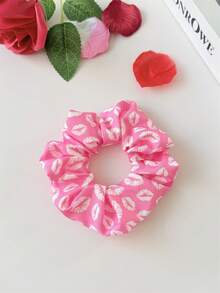 3pcs/6pcs Vintage Elegant Animal Element Hair Accessories Set, Including Animal Print Scrunchies, Lip, Heart, Bow Hair Tie, Suitable For Holidays, Parties, Dresses, Gifts, Daily Wear, Bohemian Style For Valentine's Day Valentine's Day Accessories Gift Head Accessories