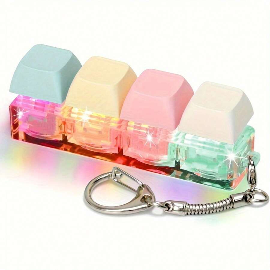 Adult LED Keyboard Fingertip Toy | LED Keychain | Relieve Anxiety And Stress - Multicolor - View 1