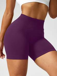 NcmRyu 2pcs Women High Waist Slimming Lifting Yoga Pants For Fitness Outdoor Sports Summer - 紫色 - 查看 4