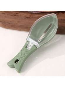 1pc Manual Fish Scale Scraper, Household Fish Scale Remover With Blade Cover, Suitable For Removing Fish Scales And Cleaning Fish Without Hurting Hands - Blue - View 4