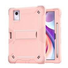 Apple Pink Anti-Drop Folding Bracket Tablet Protective Cover, Fashionable Color Matching Tablet Case