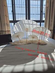 1把油纸伞，婚礼伞，新娘伞，古风婚礼伞，户外伞，汉服伞，道具，摄影 - 白色 - 查看 11