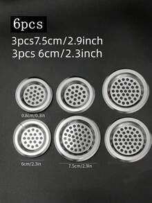 1-4pcs Stainless Steel Sink Drain Strainer Kit, Hair Catcher Stopper - Universal Anti Clog Cover For Bath Tub, Shower, Kitchen Sink, Easy Install Home Essential - Multicolor - View 11