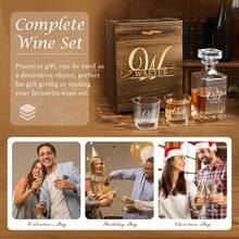 1 Set Customized Whiskey Glass Set, Includes Wooden Box & Whiskey Stones, Groomsman Gift, Best Man Gift, Boyfriend Gift, Birthday Christmas Gift