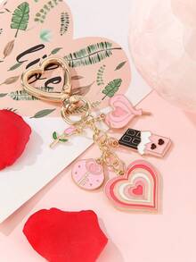 Envelope de Rosa de Chocolate em Liga Metálica - Um Presente para Ela no Dia dos Namorados, Lembrança Romântica de Joias, Acessório Personalizado de Carta de Amor, Presente para Namorada/Esposa - Multicolorido - Visão 4