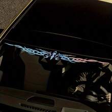 1张大号汽车贴纸，尺寸：38.78英寸 x 4.65英寸 / 98.5厘米 x 11.8厘米，高品质乙烯基材质，带翅膀/条纹图案，乙烯基贴花，创意装饰贴纸 - 易撕易贴 - 汽車貼紙 - 查看 1